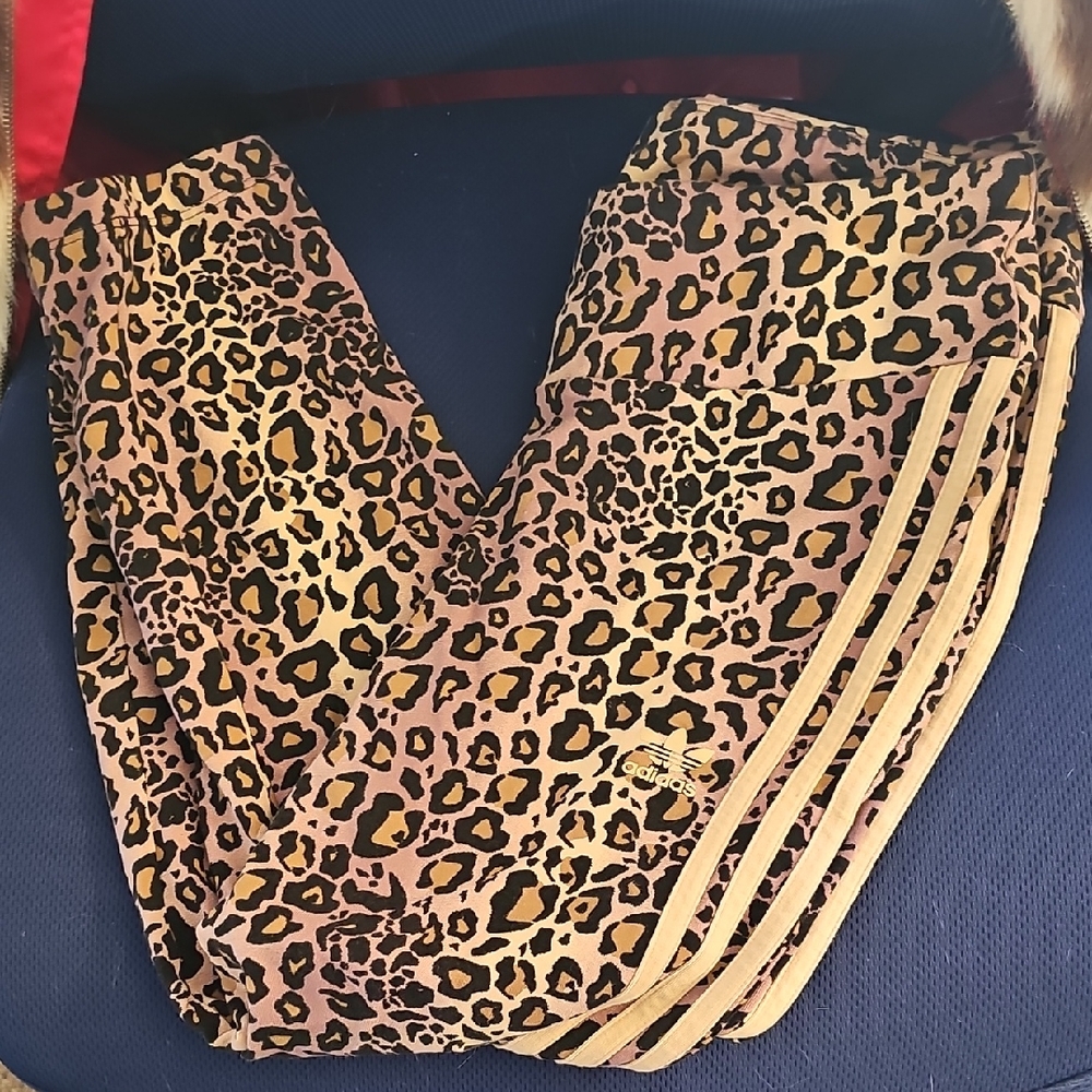 adidas Leopard Print Leggings - Brown and Black